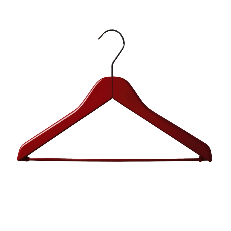 Realistic wooden hanger isolated on transparent background png