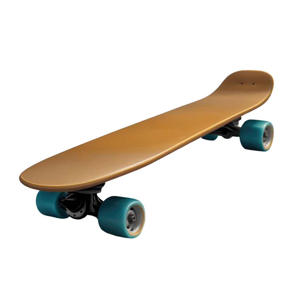 Realistic skateboard isolated on transparent background png