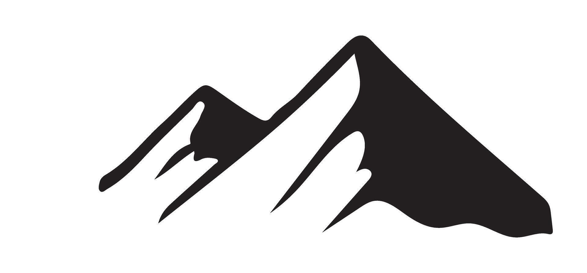 Silhouette of Majestic Mountain Peaks vector