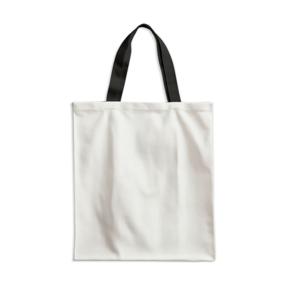 White Cotton tote bag shopping bag mockup, Isolated trasnparent background png