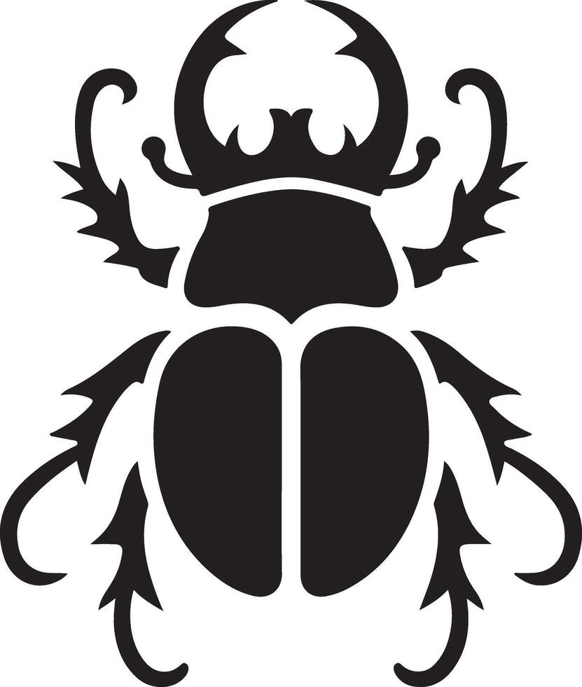 Stag Beetle Silhouette Illustration Graphic vector