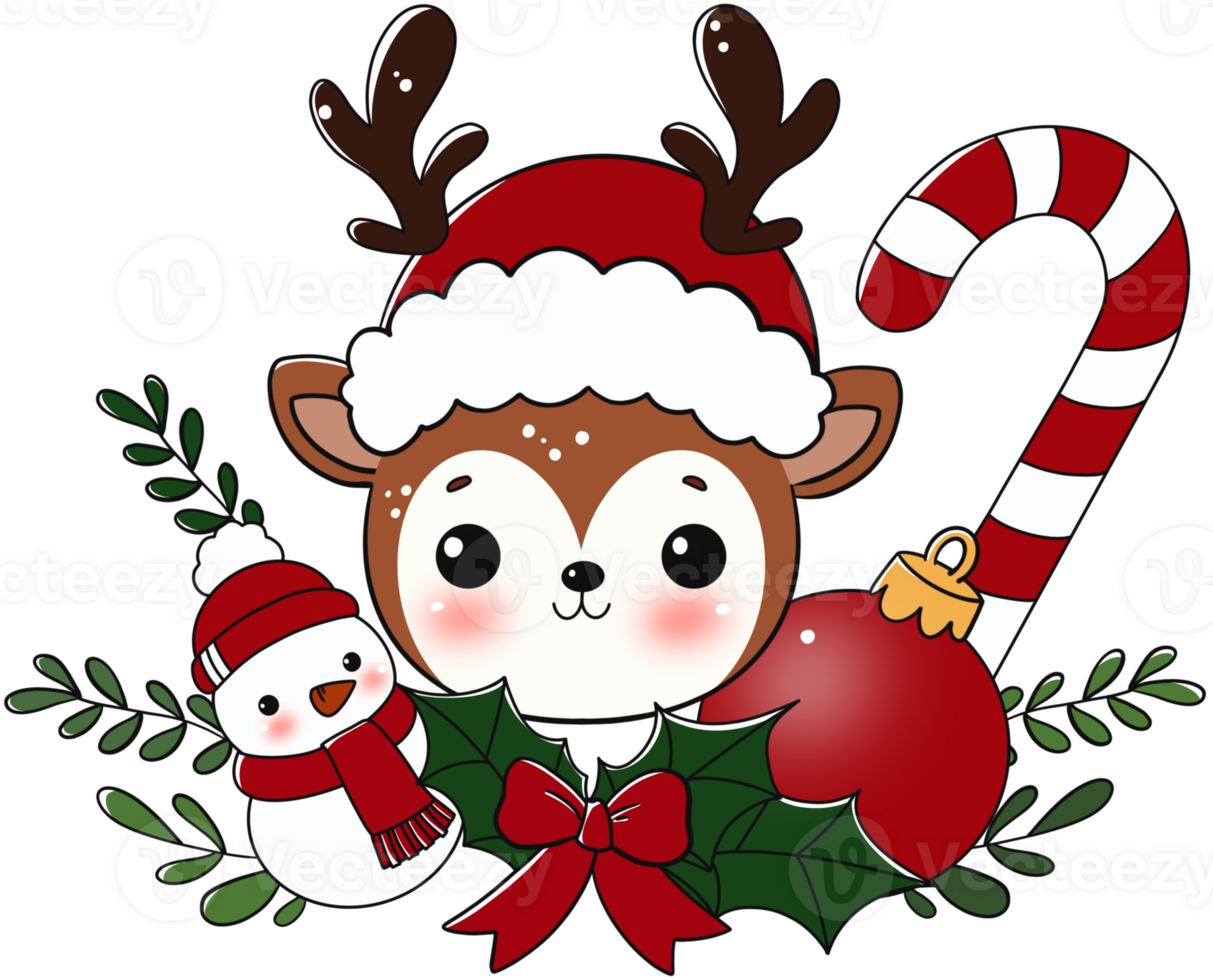 set of christmas elements png