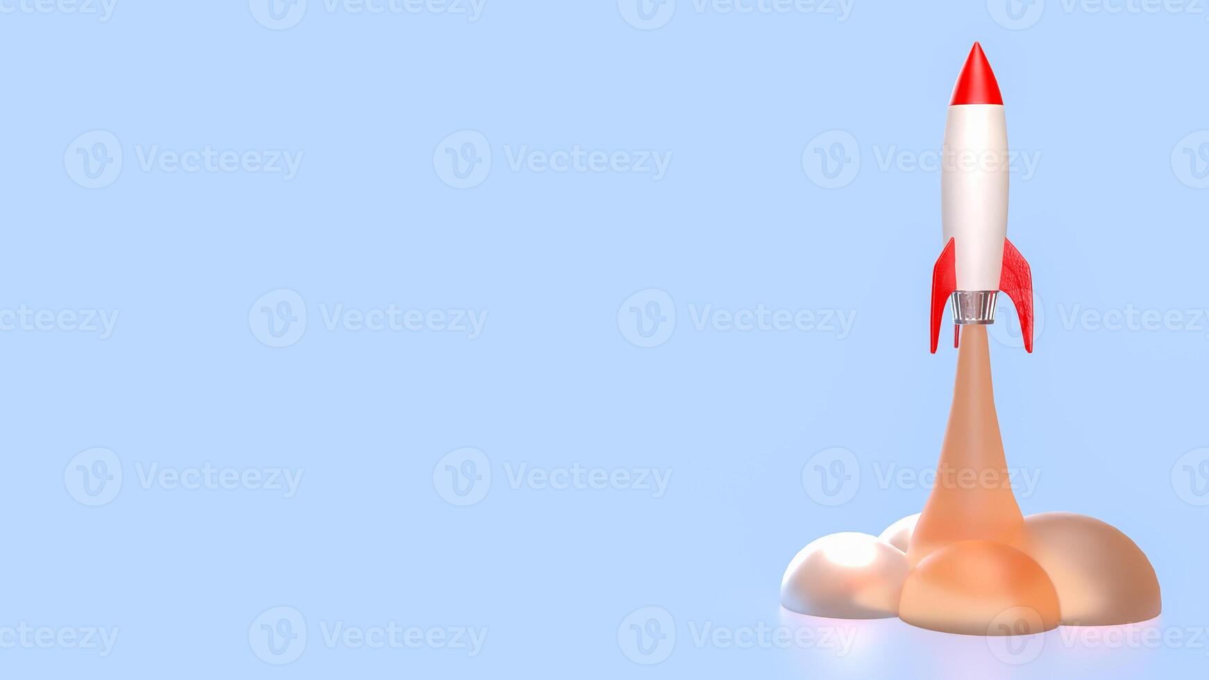 The Rocket for Business or start up concept 3d rendering. photo