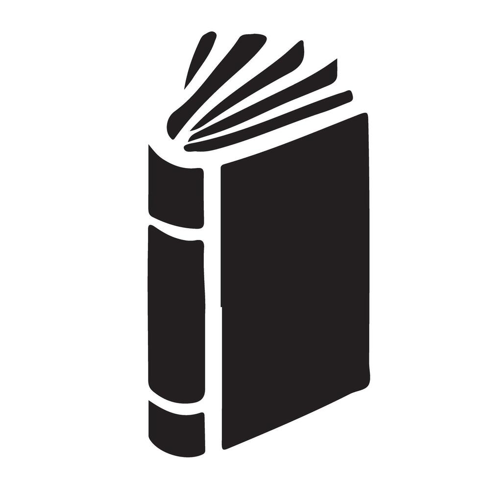 Silhouette of a Closed Book A Simple Book Icon Illustration vector