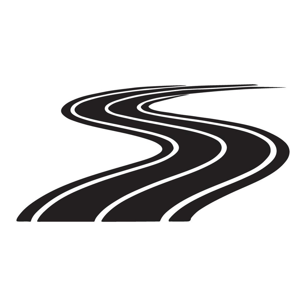 Winding Road or Track Design Element for Various Applications vector