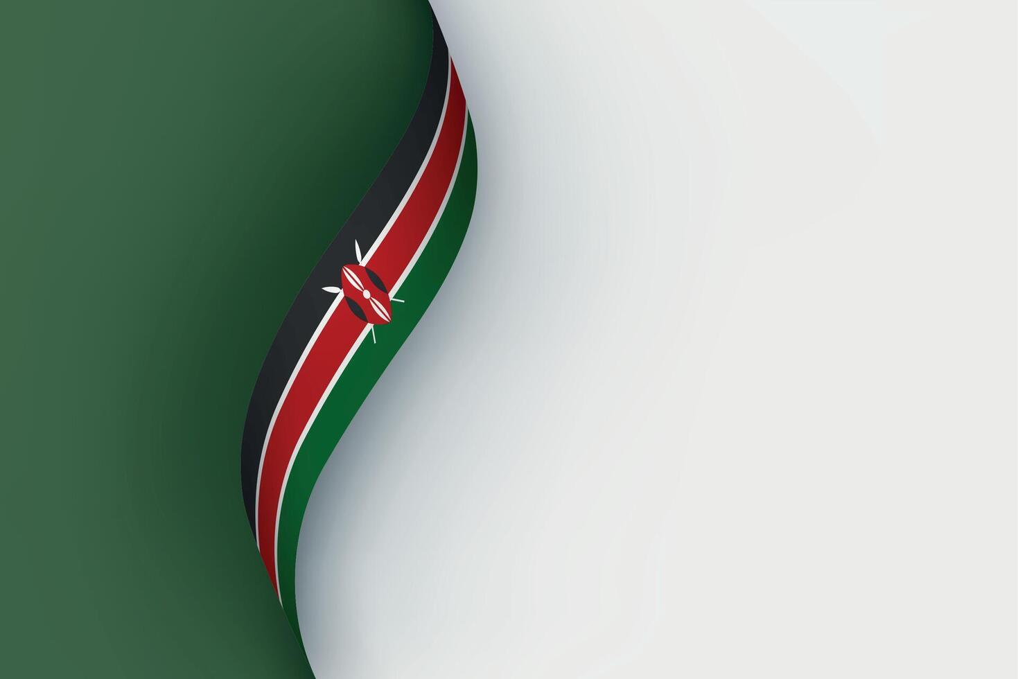 Kenya flag on Waving ribbon vector
