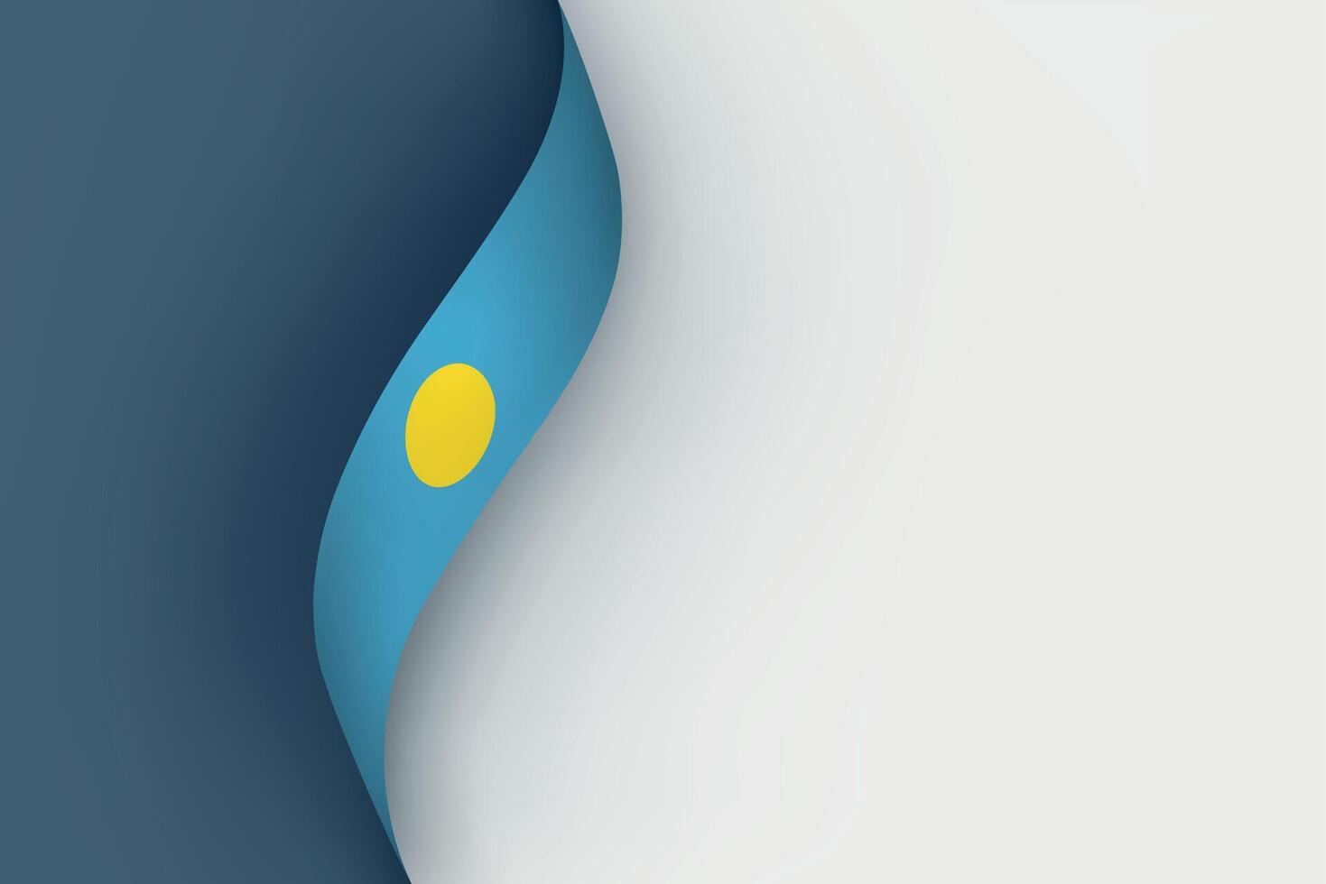 Palau flag on Waving ribbon vector