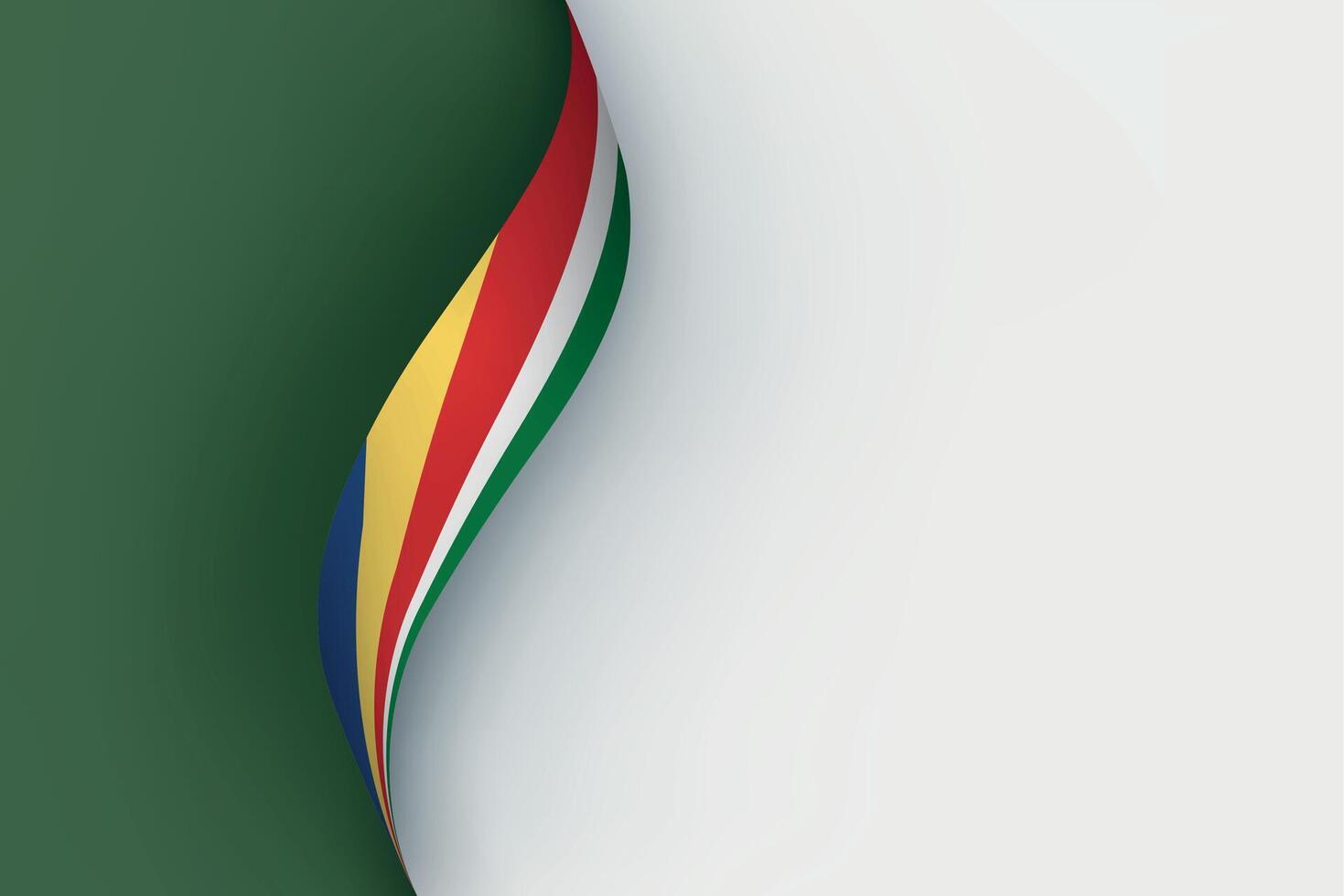Seychelles flag on Waving ribbon vector