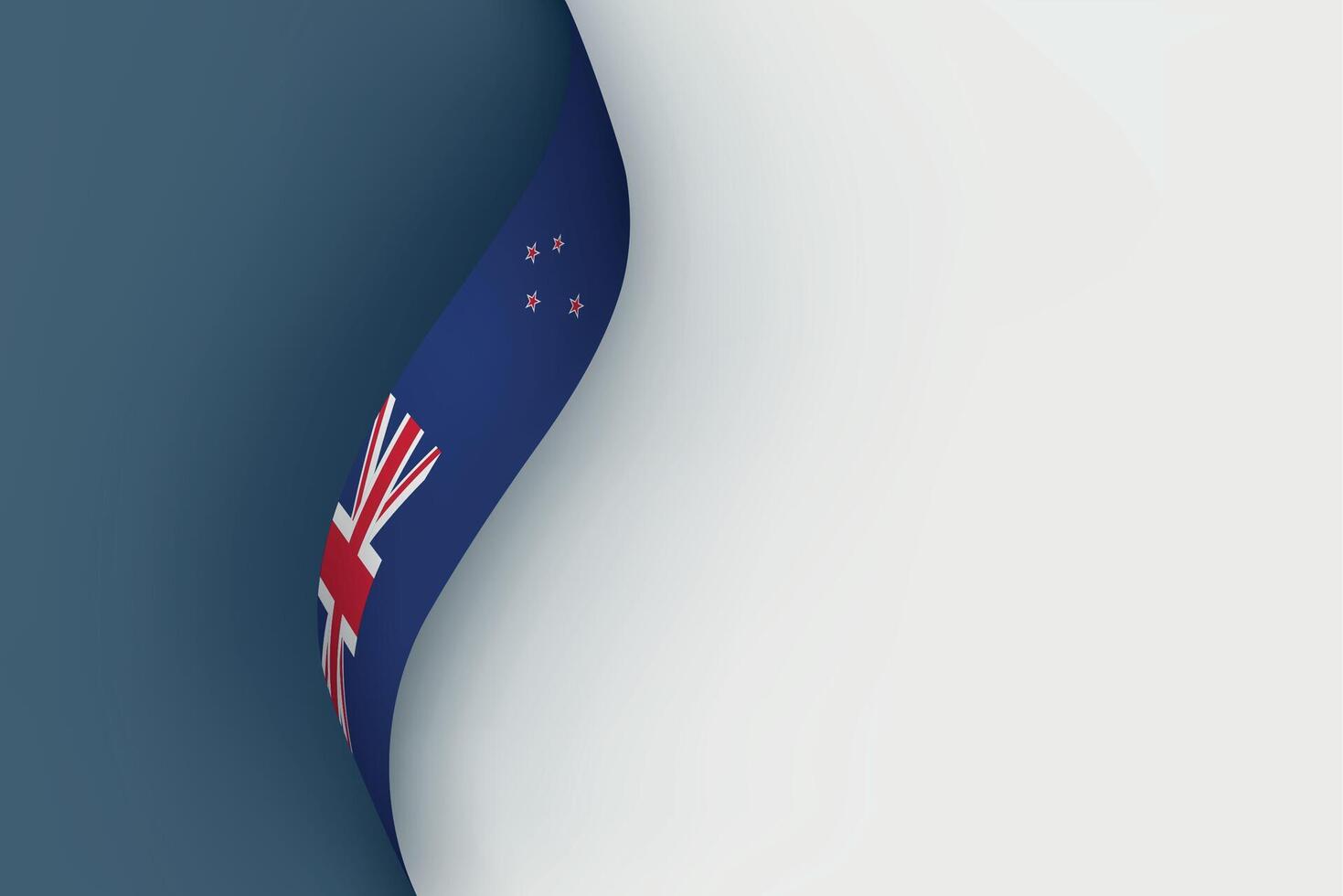 New Zealand flag on Waving ribbon vector