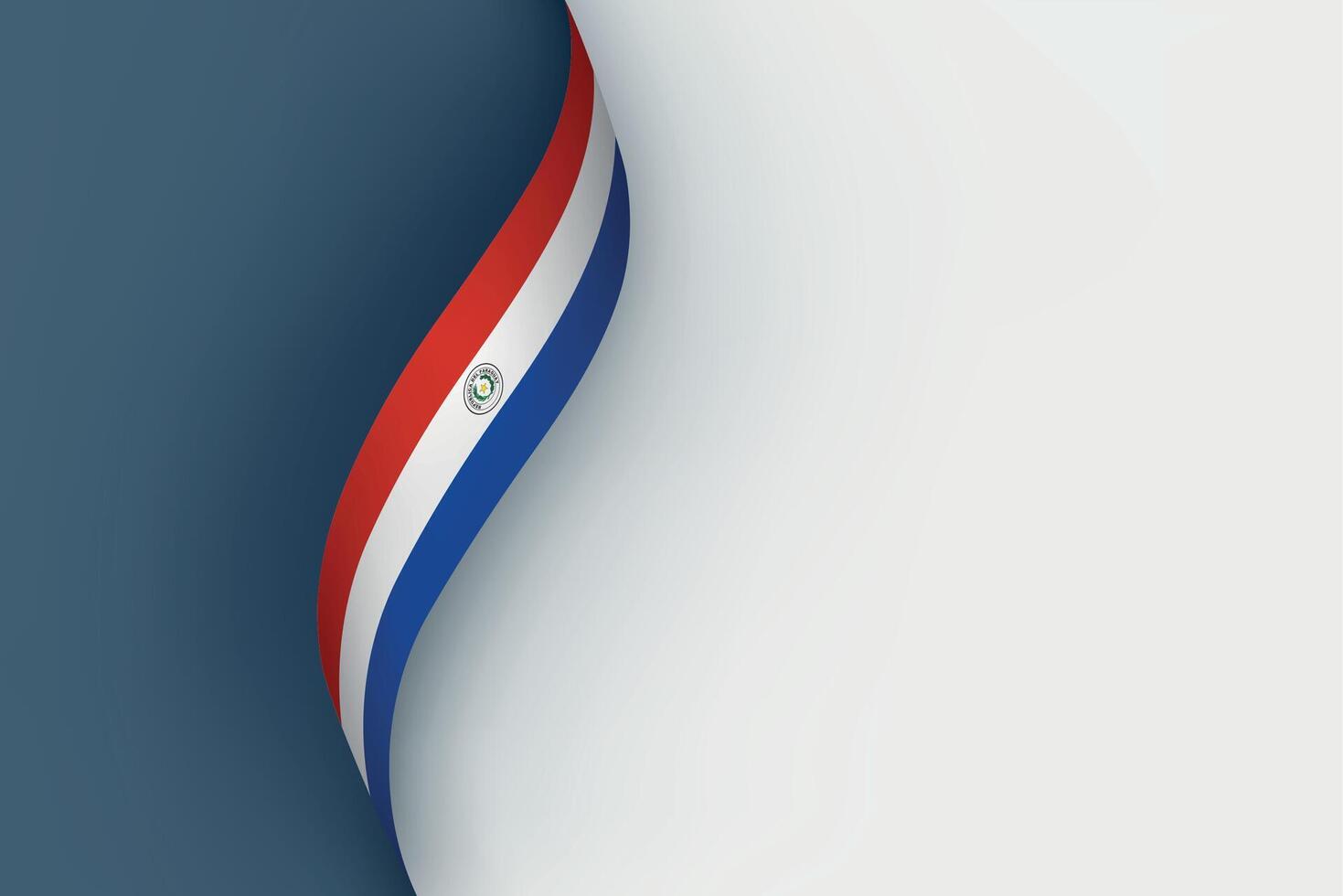 Paraguay flag on Waving ribbon vector