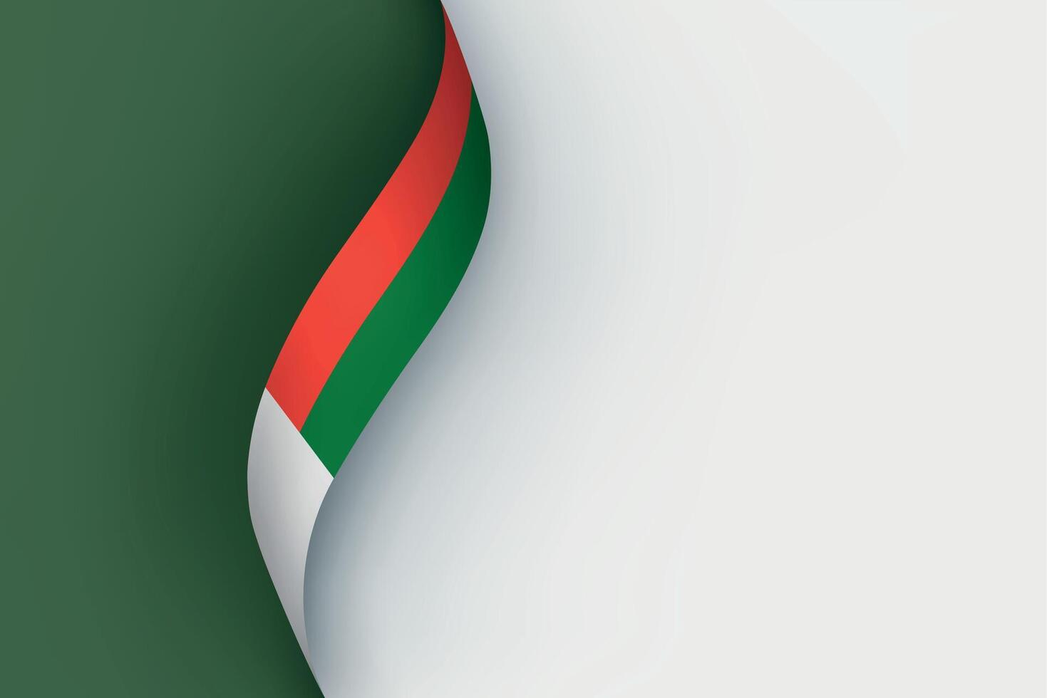 Madagascar flag on Waving ribbon vector