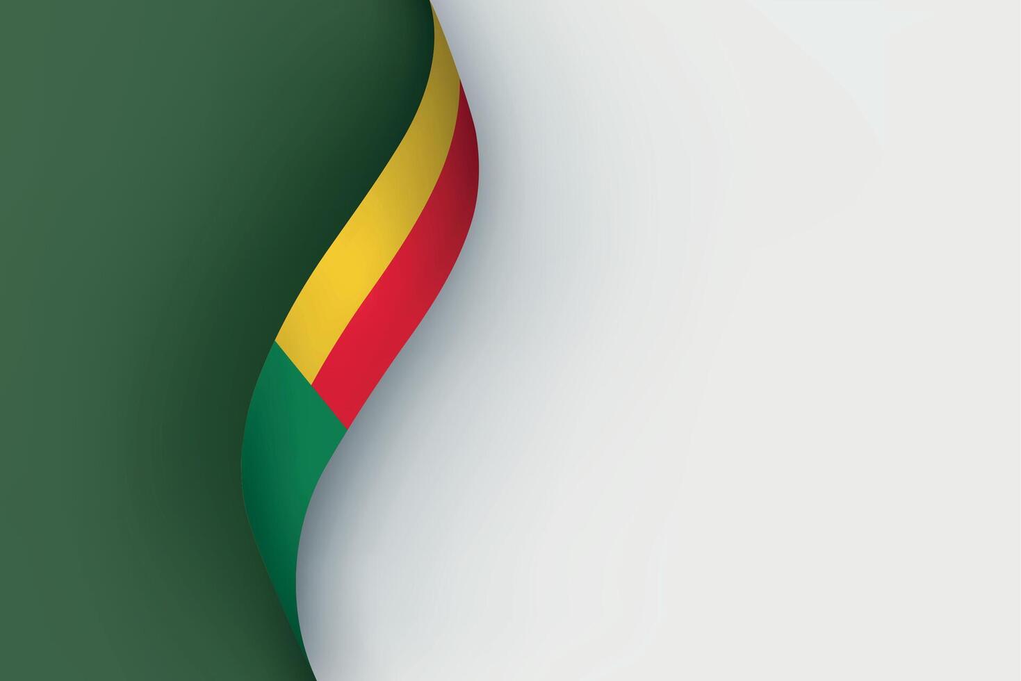 Benin flag on Waving ribbon vector