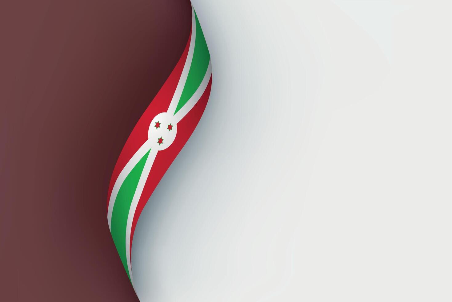 Burundi flag on Waving ribbon vector
