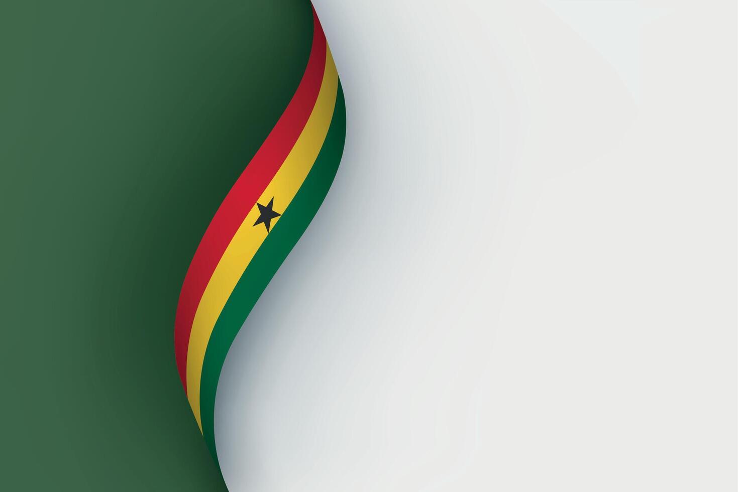 Ghana flag on Waving ribbon vector