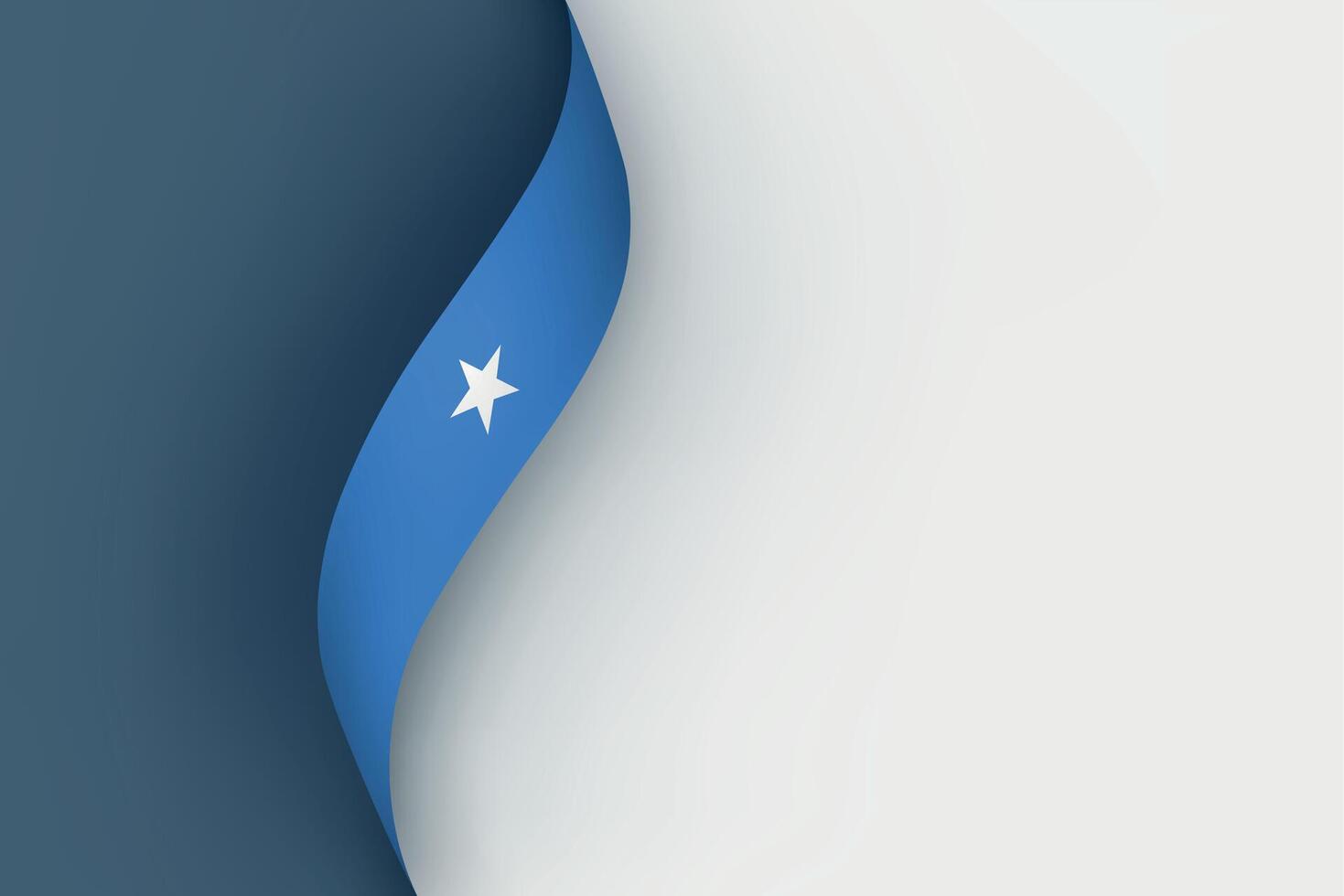 Somalia flag on Waving ribbon vector