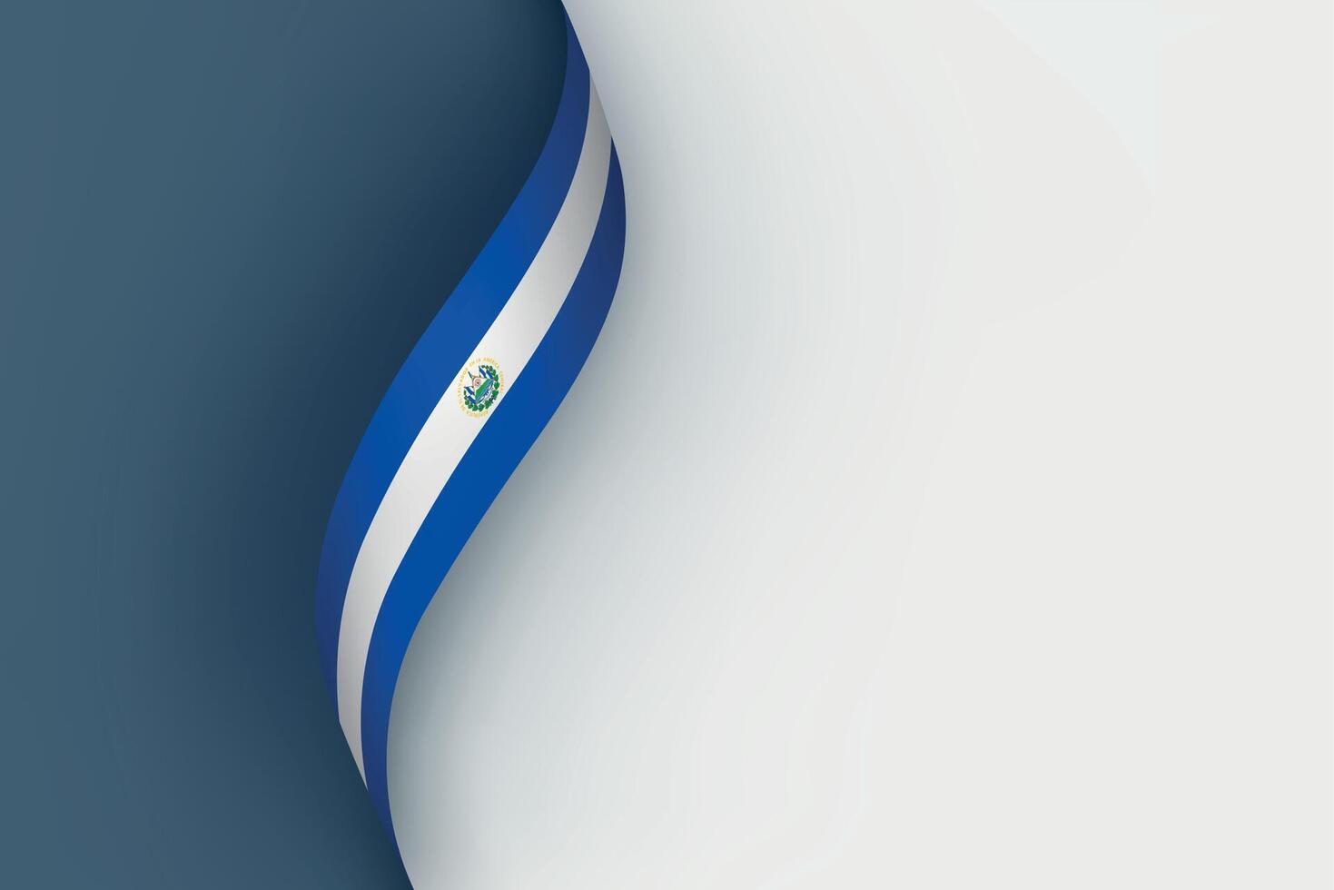 El Salvador flag on Waving ribbon vector