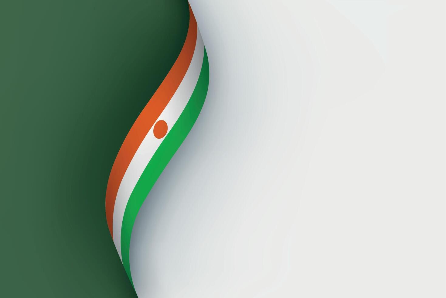 Niger flag on Waving ribbon vector