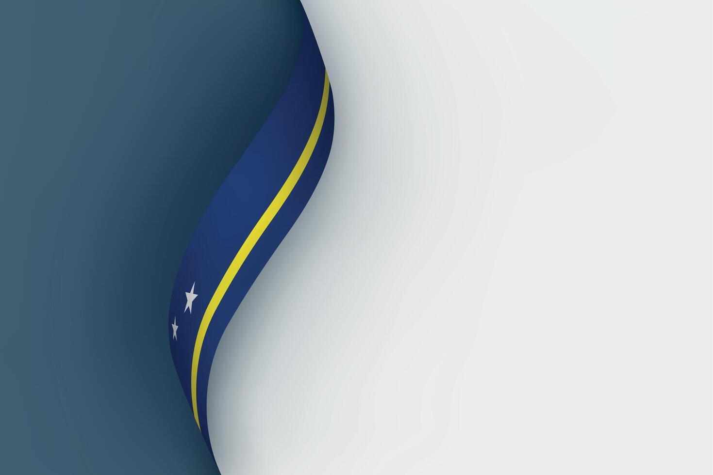 Curacao flag on Waving ribbon vector