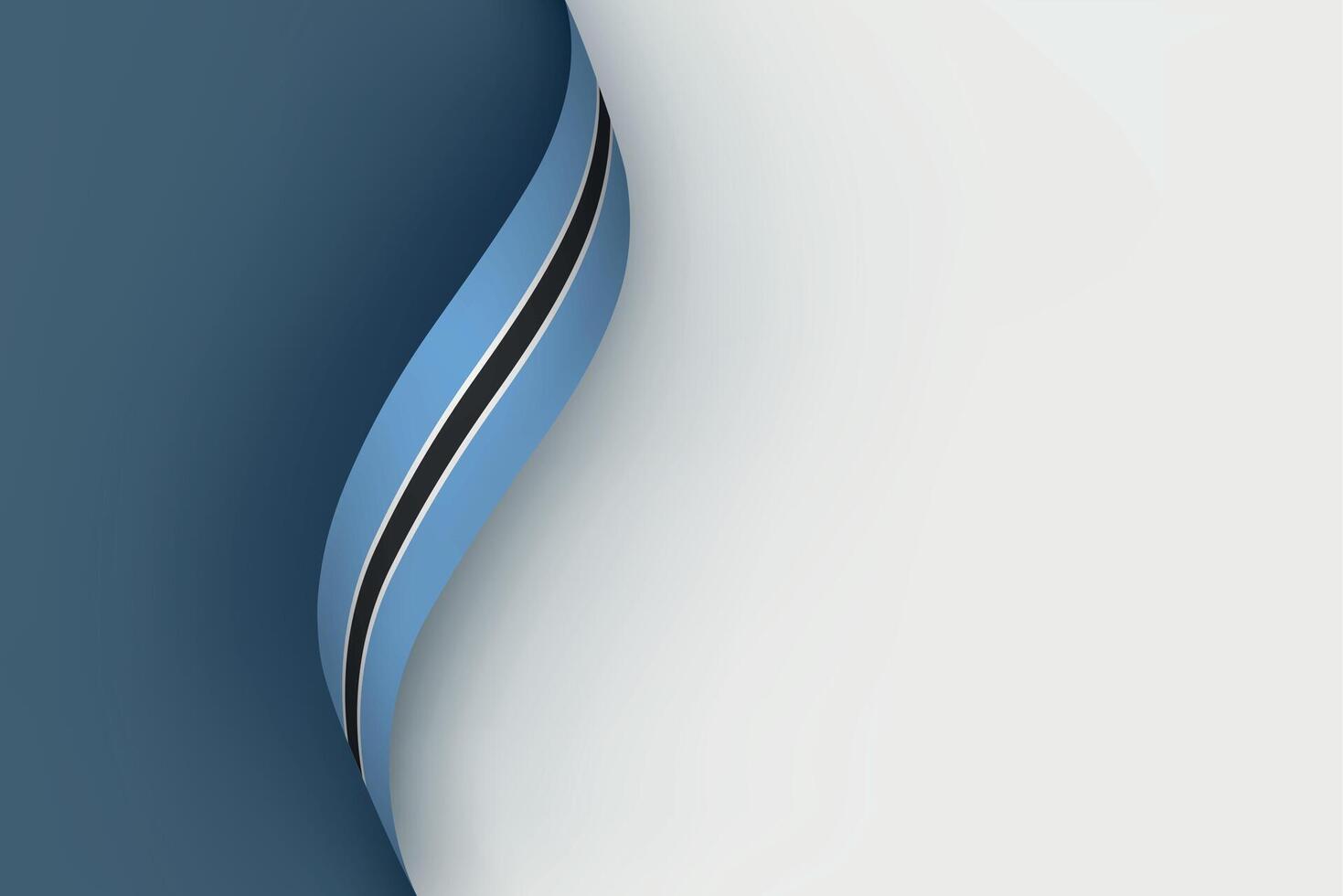 Botswana flag on Waving ribbon vector