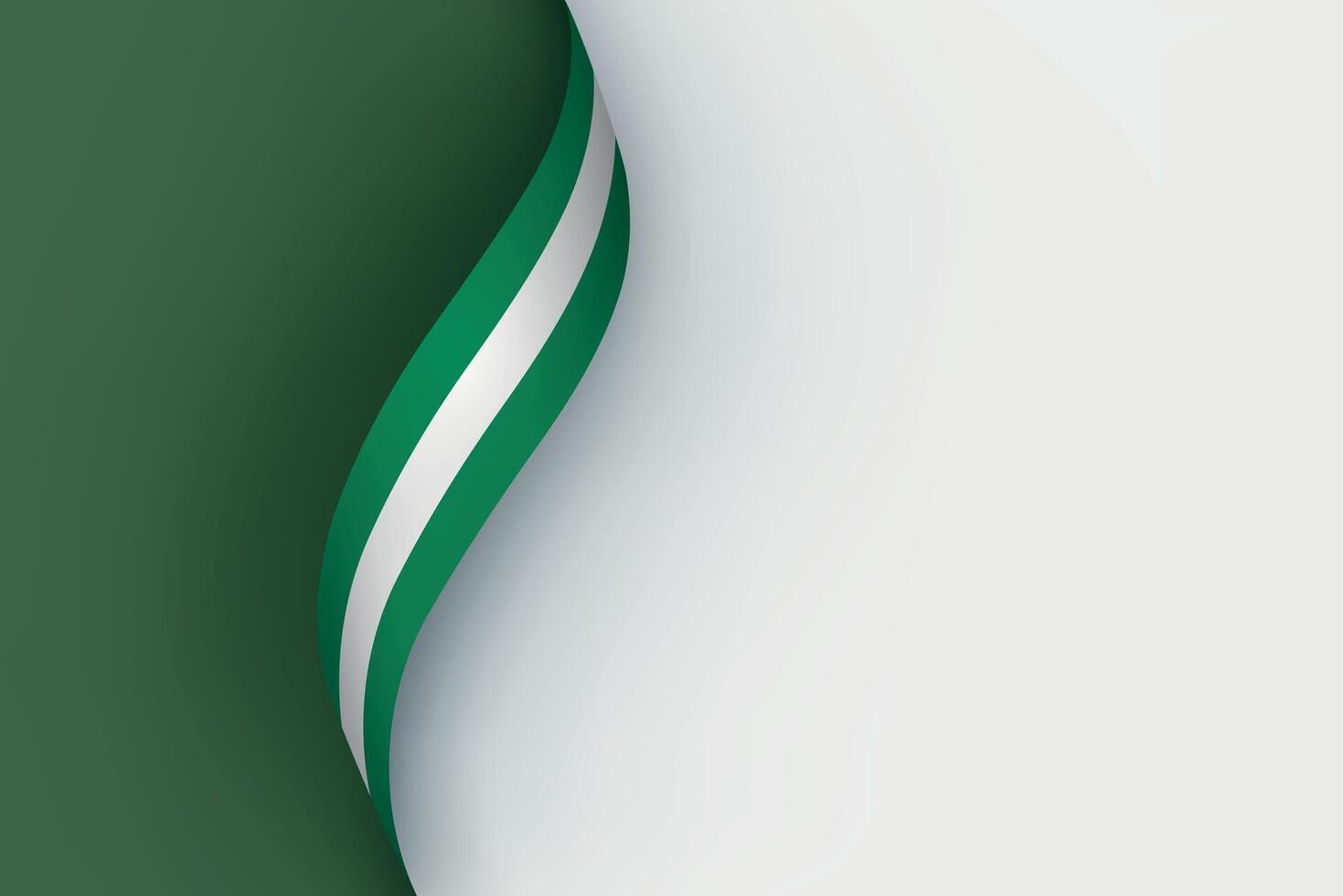 Nigeria flag on Waving ribbon vector