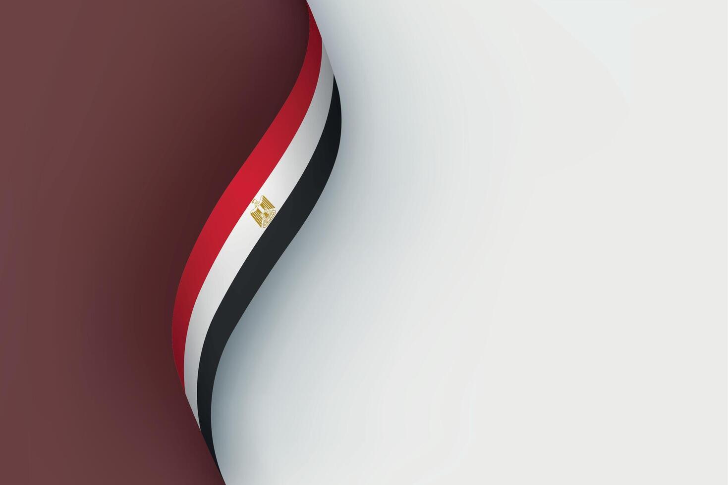 Egypt flag on Waving ribbon vector