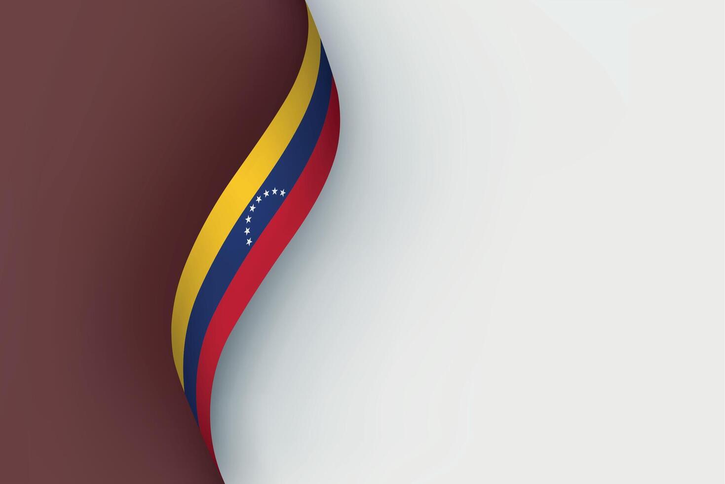 Venezuela flag on Waving ribbon vector