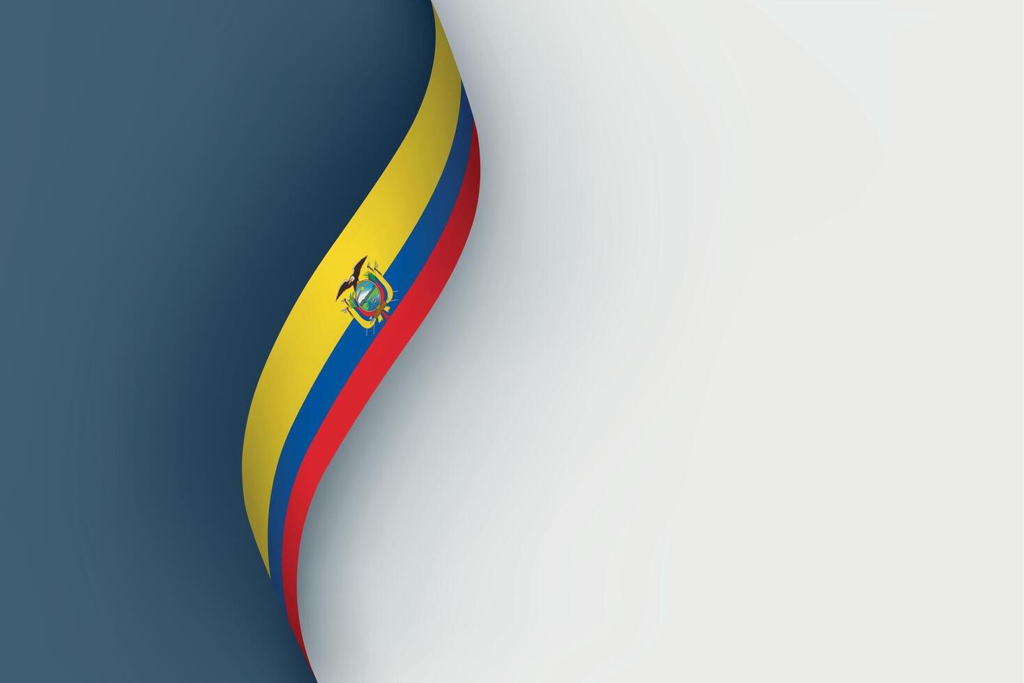 Ecuador flag on Waving ribbon vector