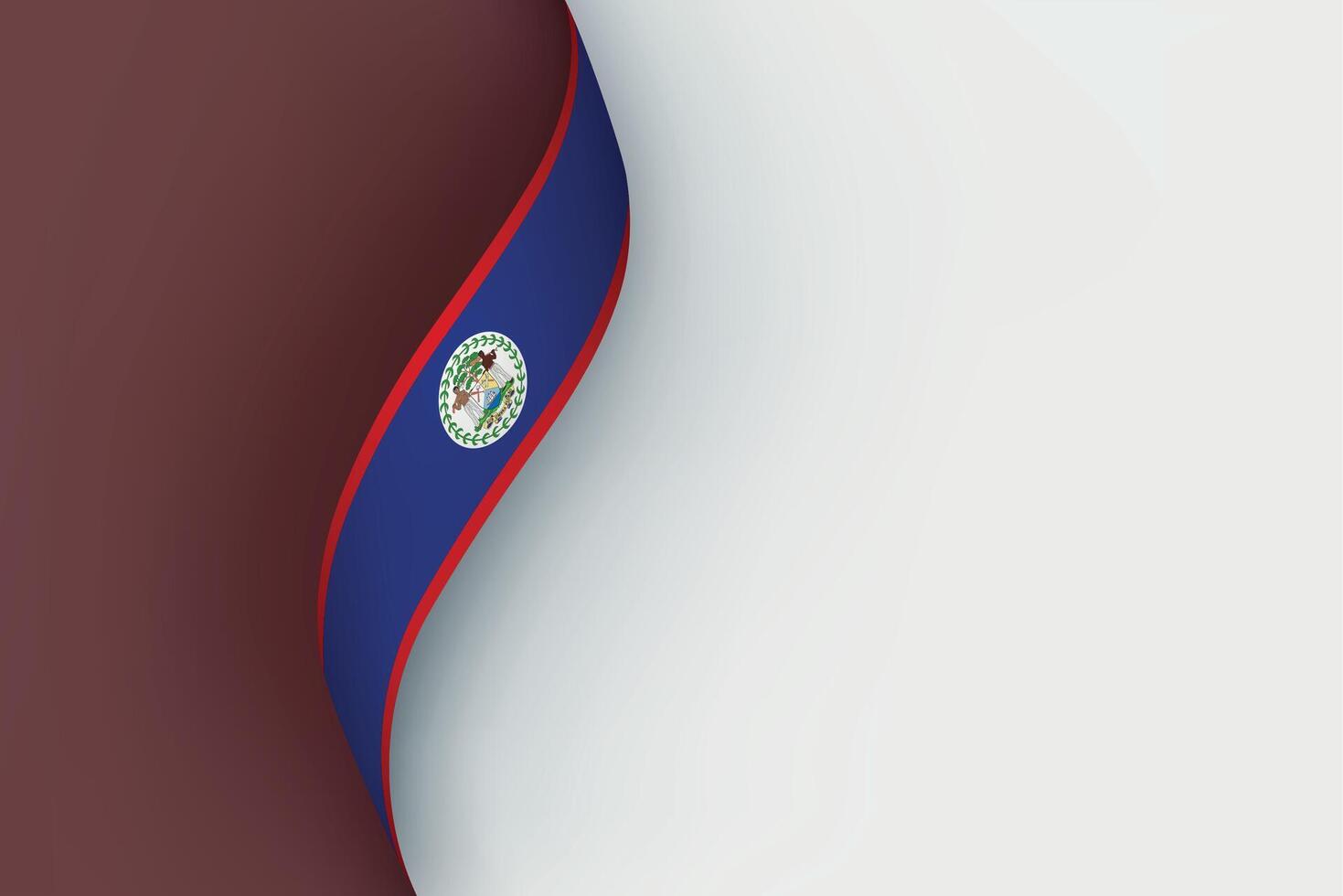 Belize flag on Waving ribbon vector