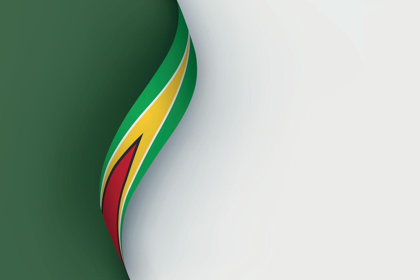 Guyana flag on Waving ribbon vector