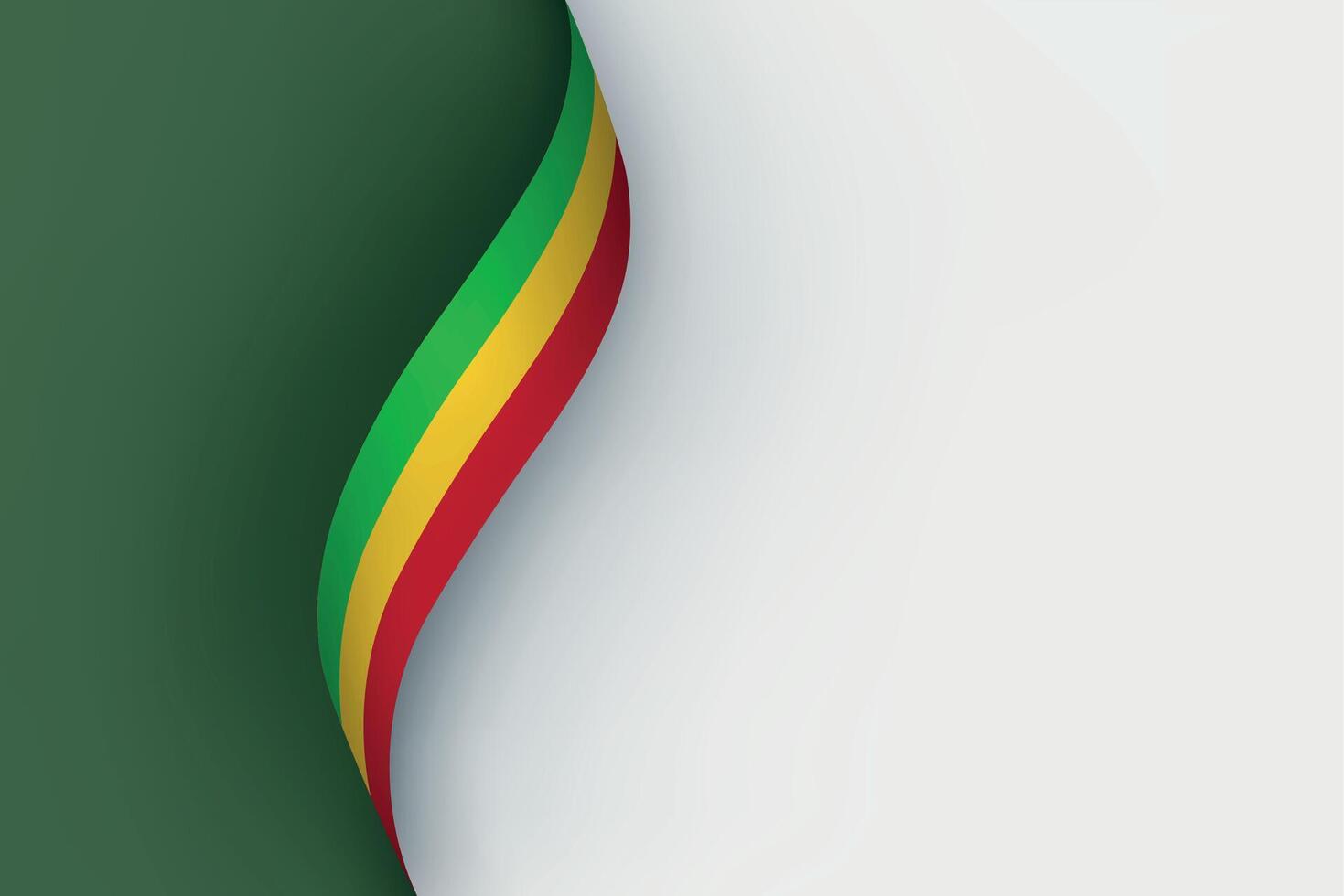 Mali flag on Waving ribbon vector