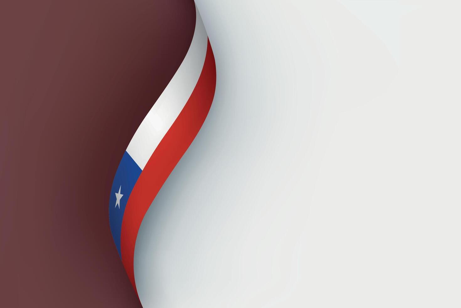 Chile flag on Waving ribbon vector