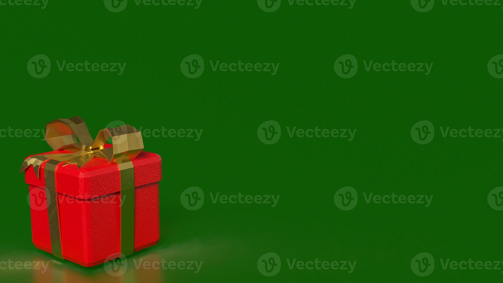 The RED gift box for celebration or holiday concept 3d rendering. photo