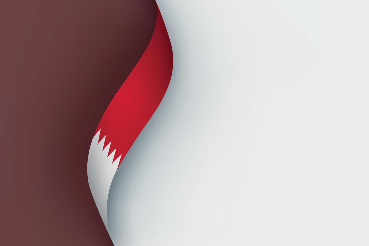 Bahrain flag on Waving ribbon vector