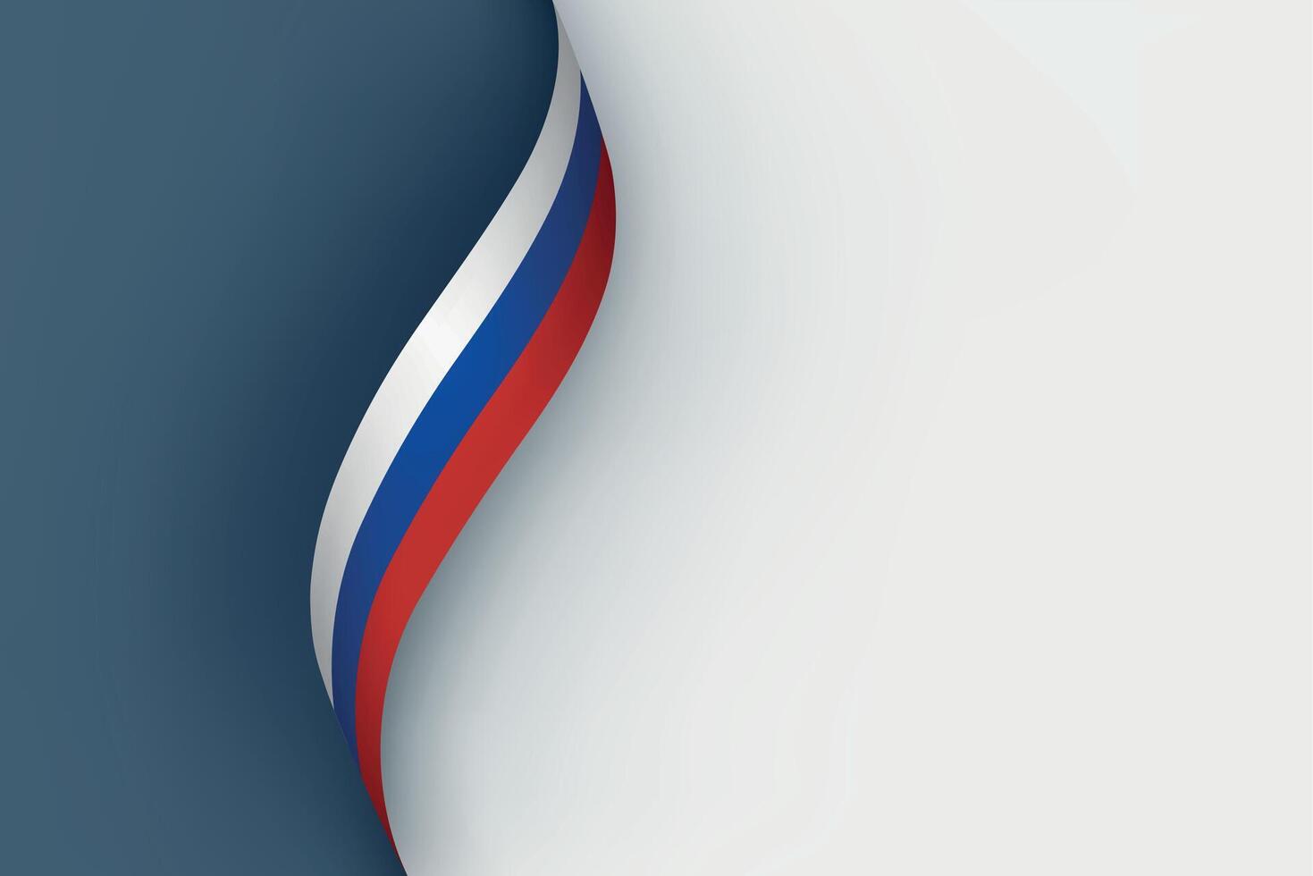 Russia flag on Waving ribbon vector
