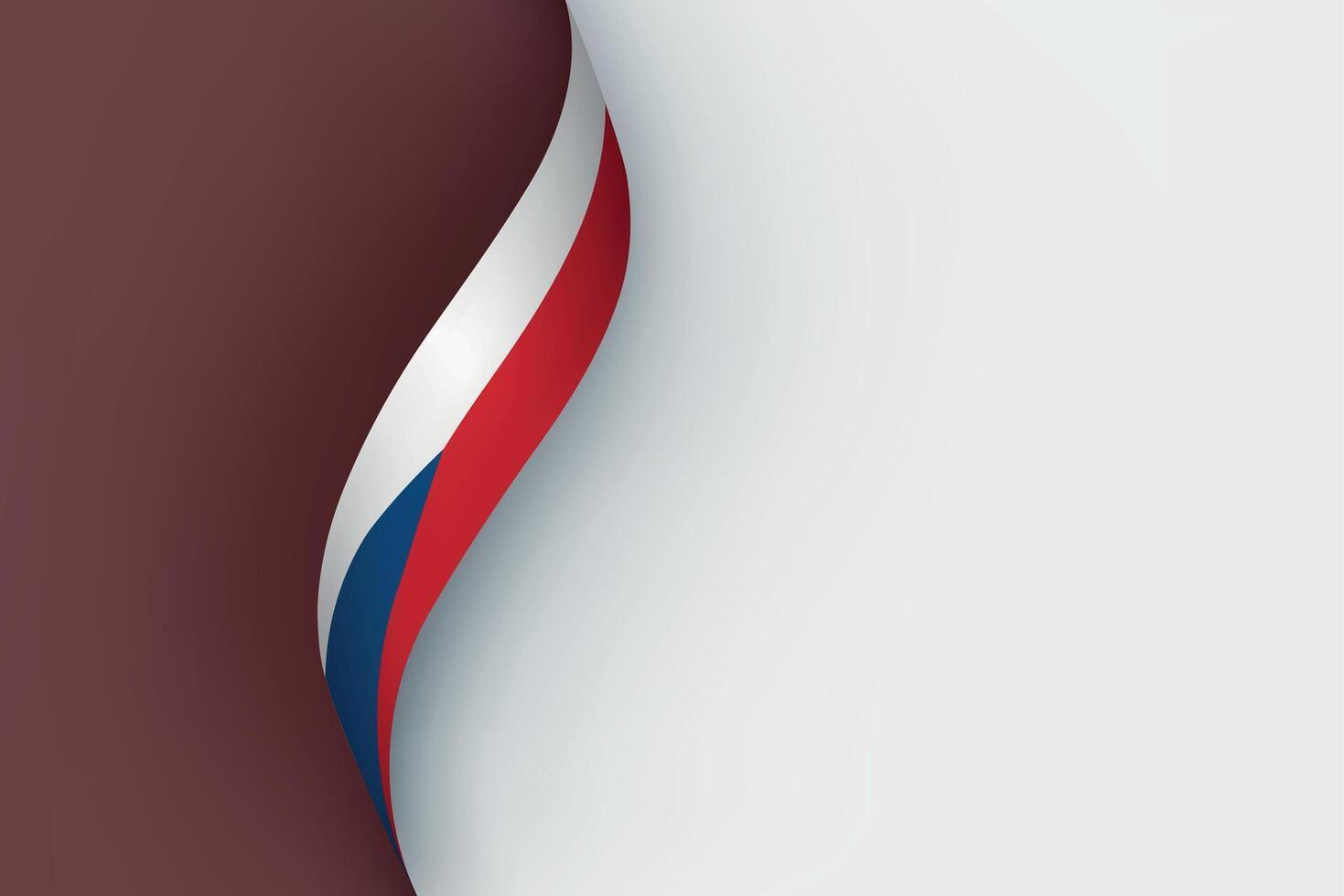 Czechia flag on Waving ribbon vector