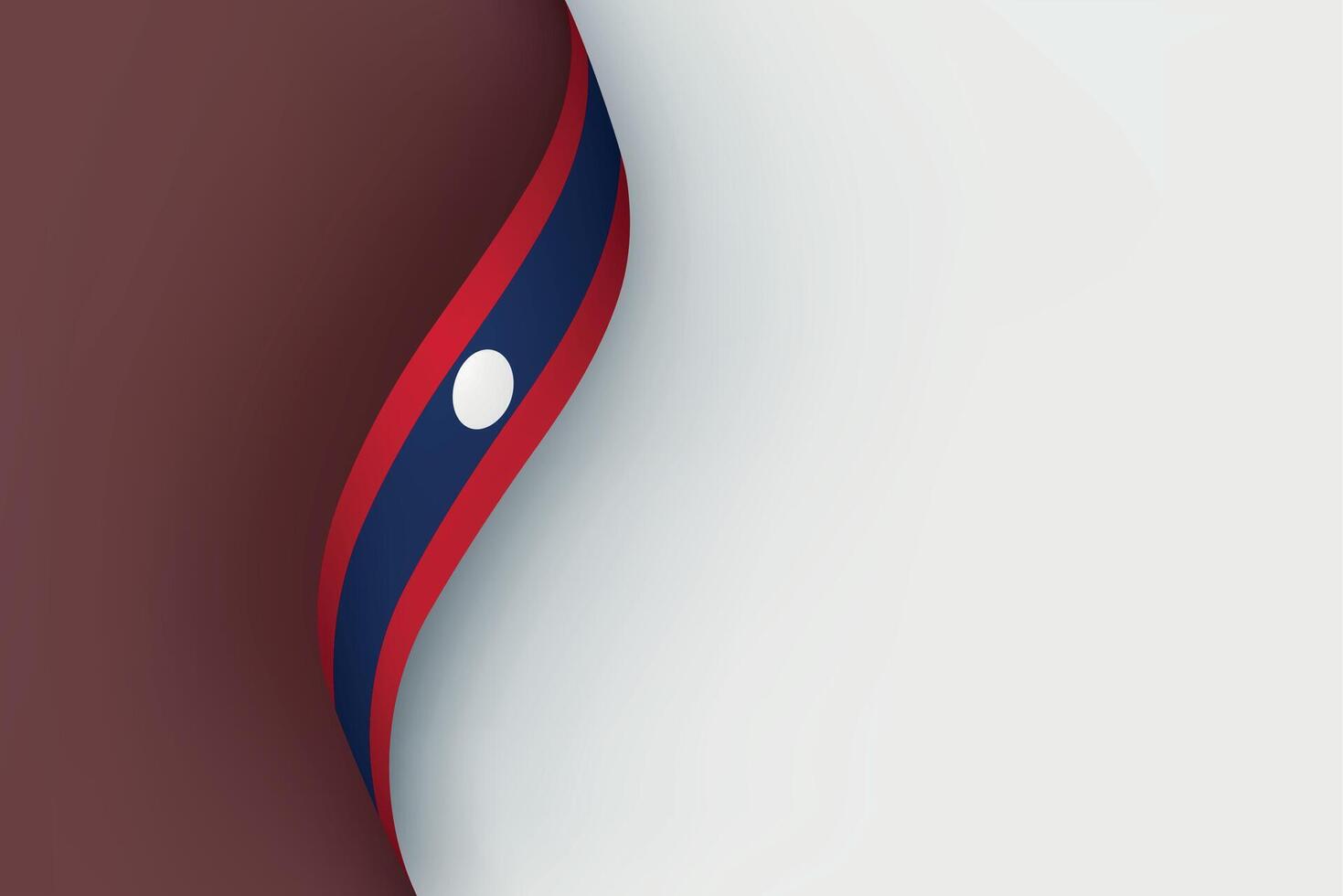 Laos flag on Waving ribbon vector