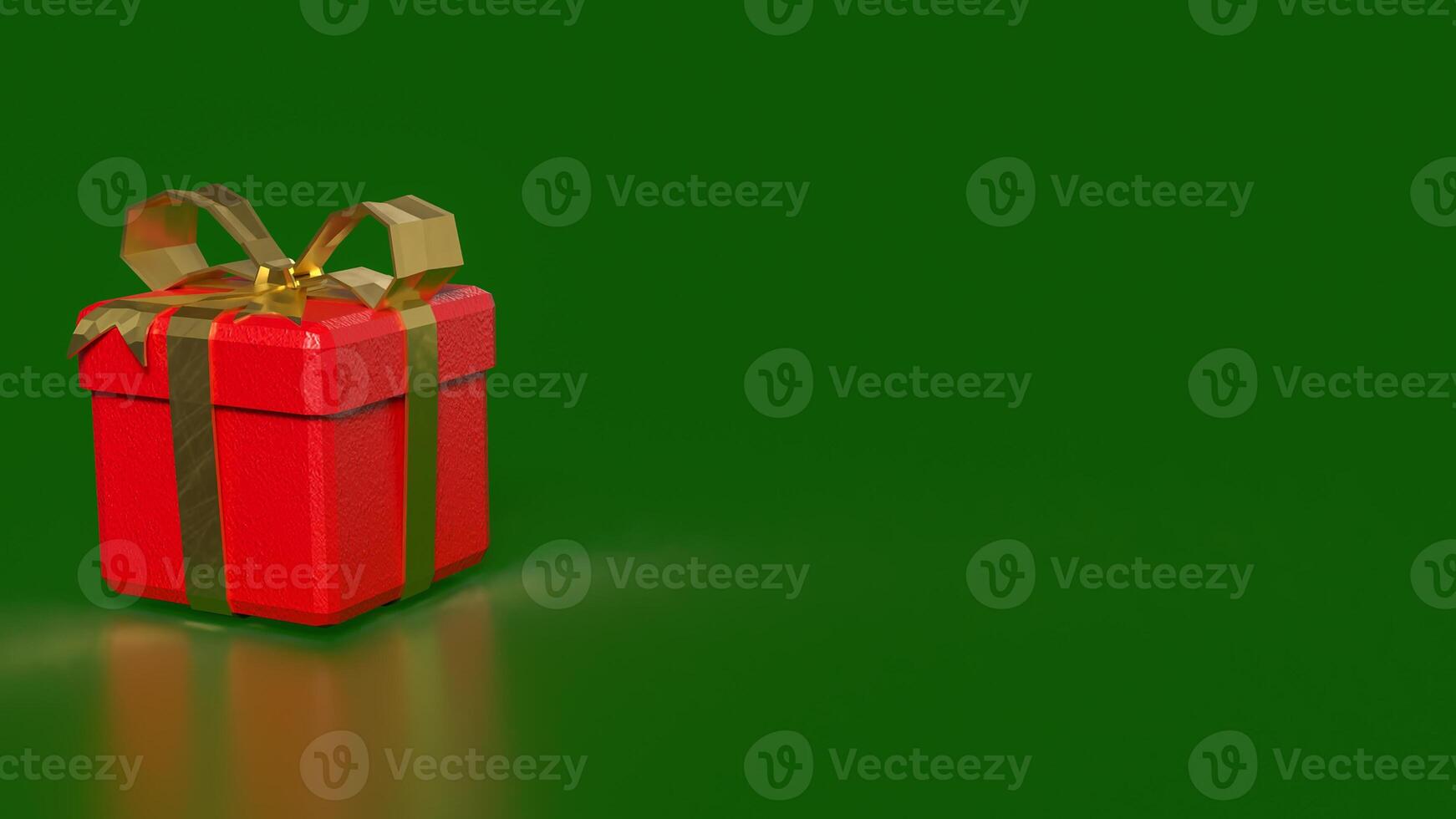 The RED gift box for celebration or holiday concept 3d rendering. photo