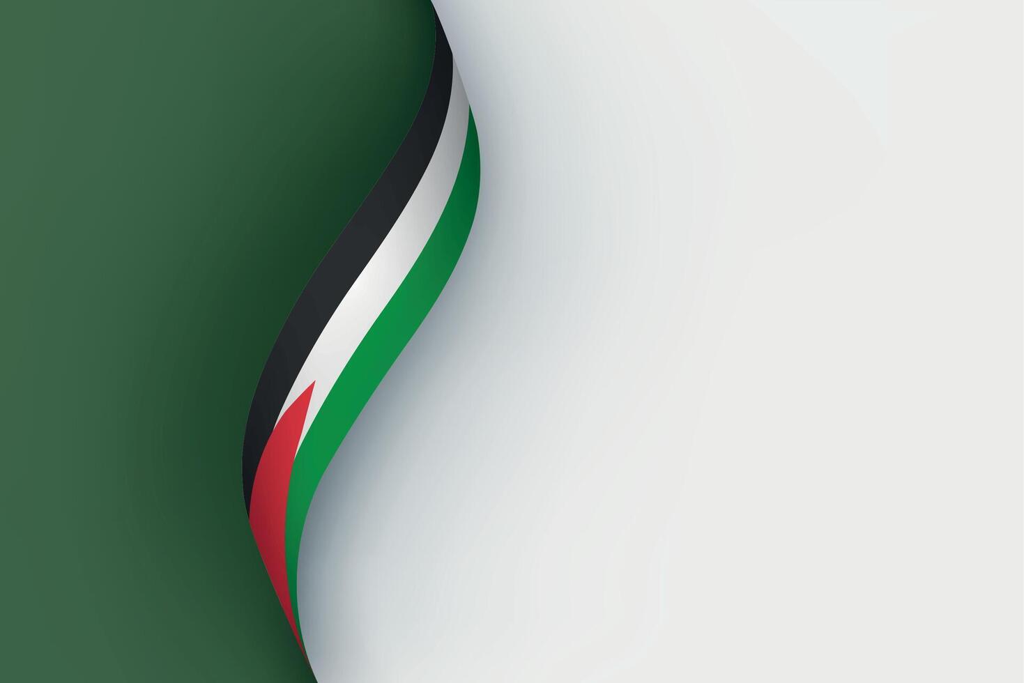 Palestine flag on Waving ribbon vector