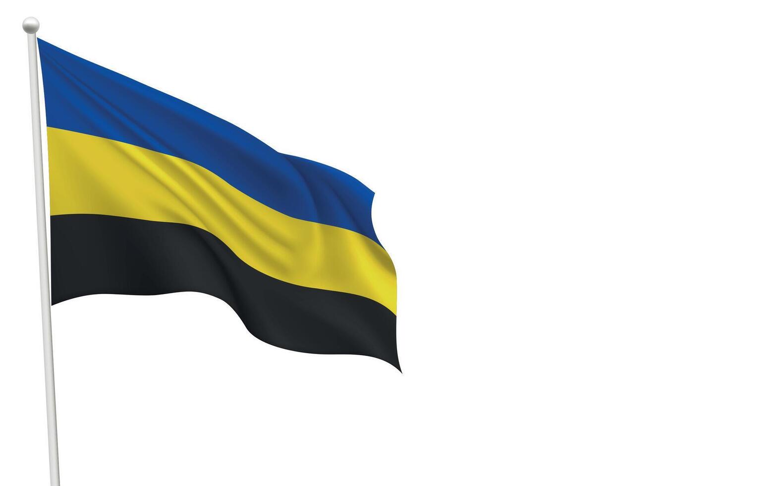 Isolated waving flag of Gelderland is a province Netherlands vector