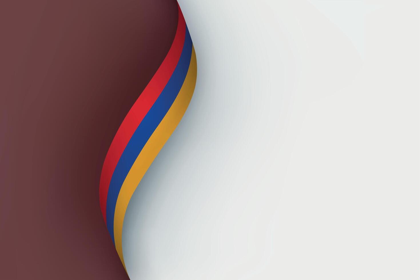 Armenia flag on Waving ribbon vector