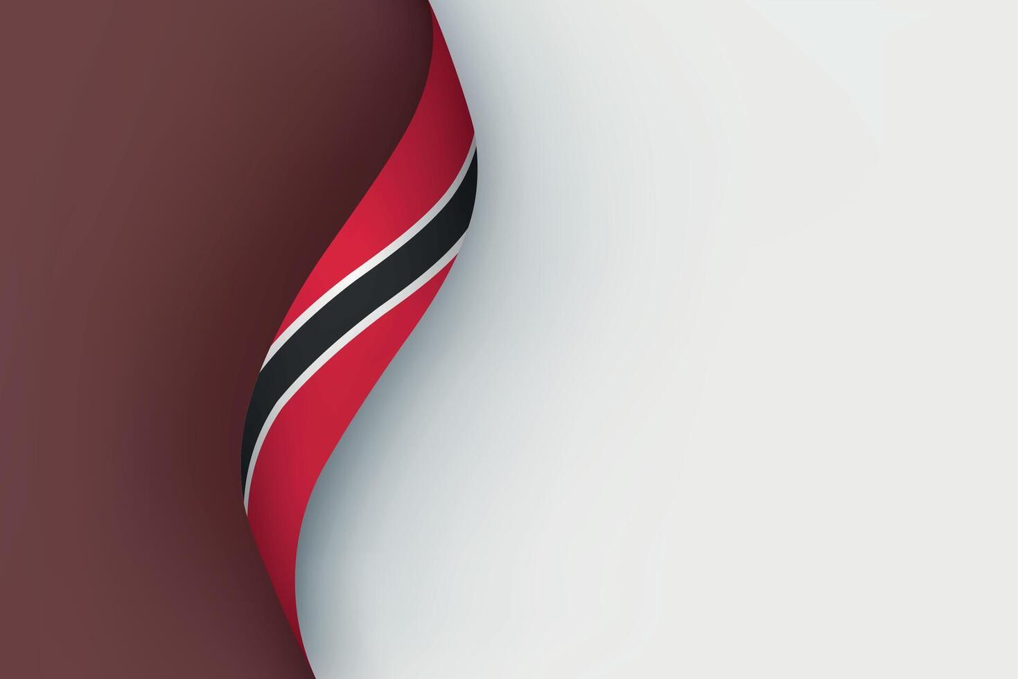 Trinidad and Tobago flag on Waving ribbon vector