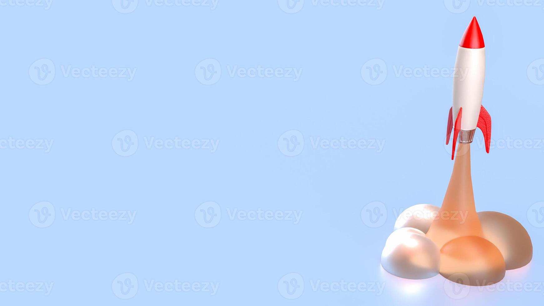 The Rocket for Business or start up concept 3d rendering. photo