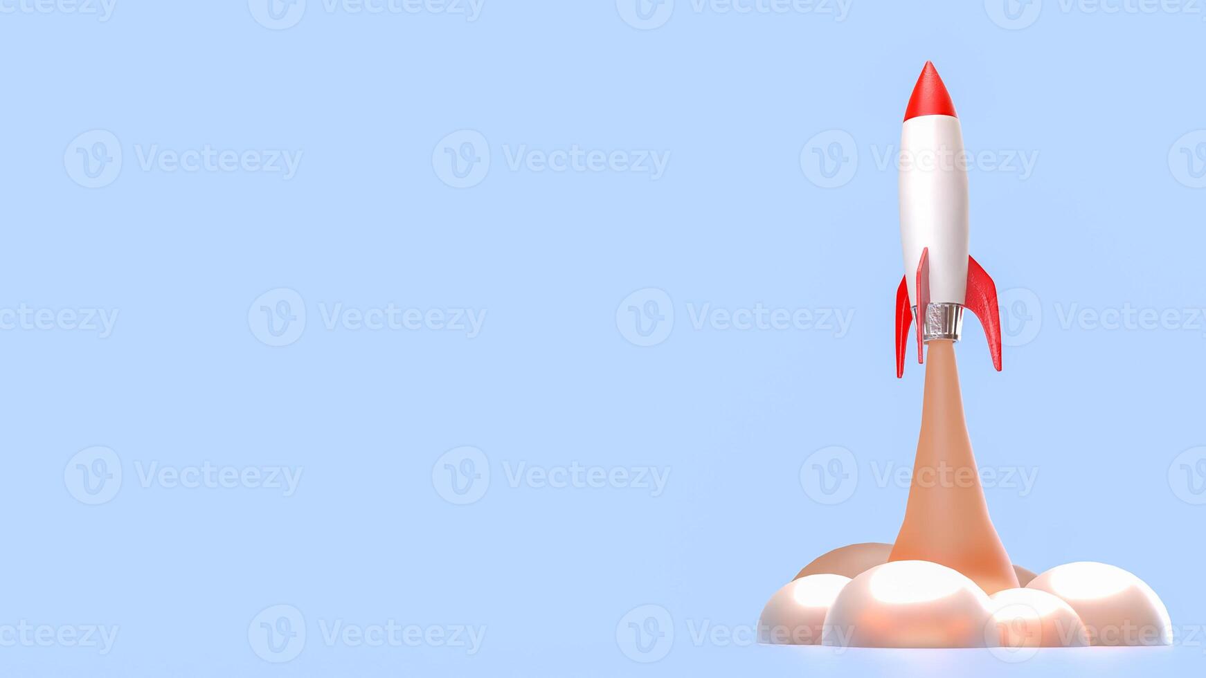 The Rocket for Business or start up concept 3d rendering. photo