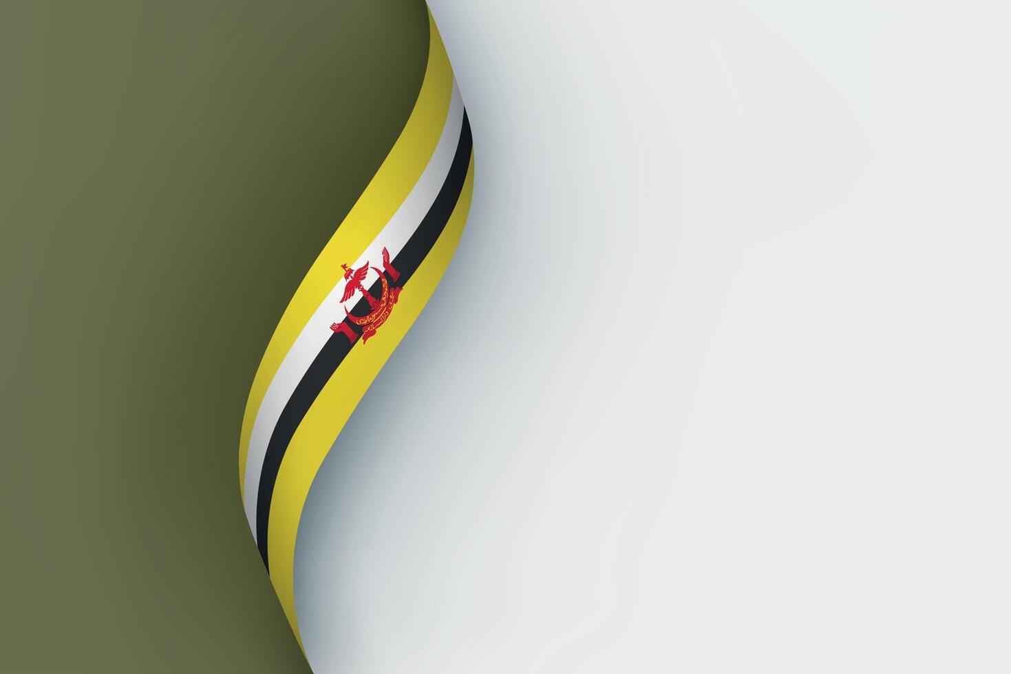 Brunei flag on Waving ribbon vector