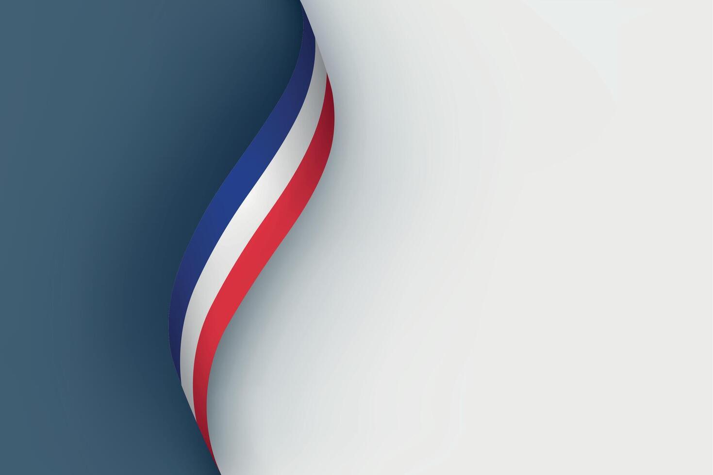France flag on Waving ribbon vector