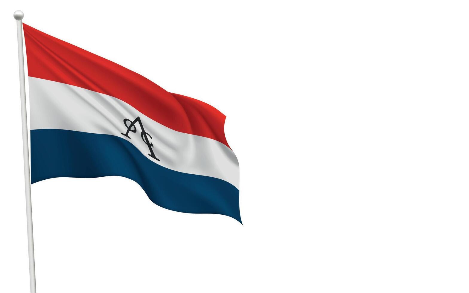 Henry Hudson Flag Waving on a White Background vector