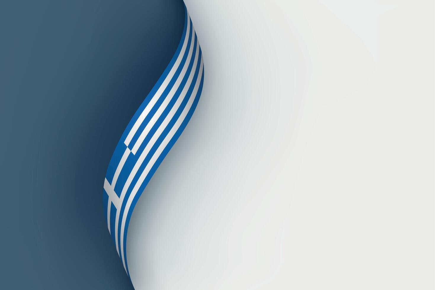 Greece flag on Waving ribbon vector