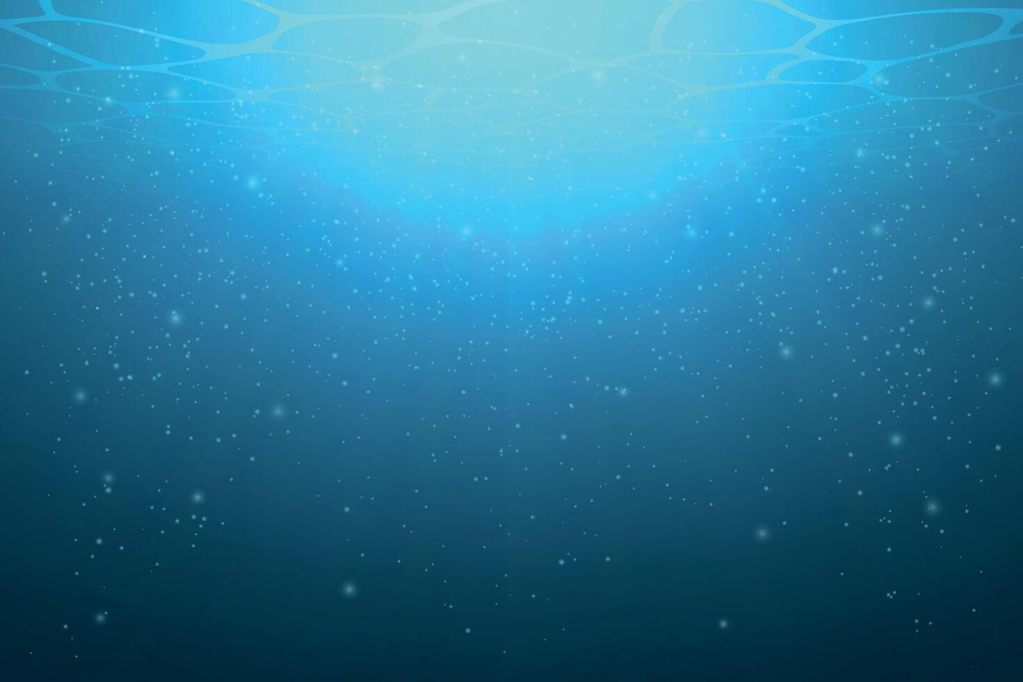 Underwater Blue Background with Light Rays and Particles vector