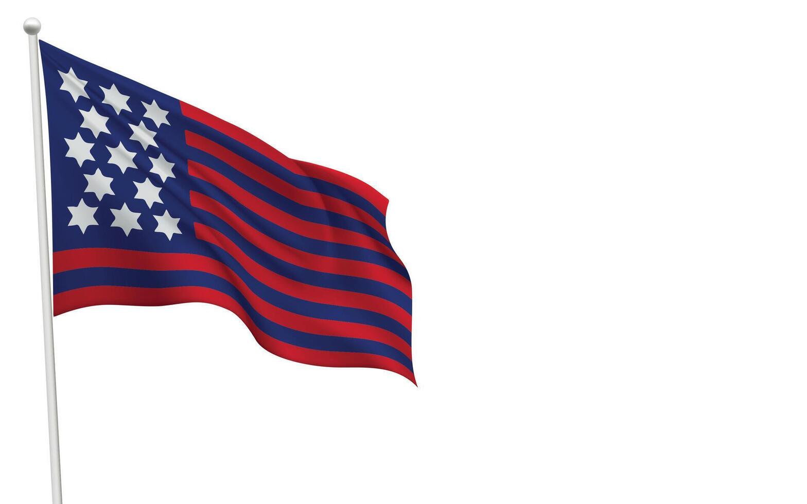 Simcoe Yorktown Flag Waving on a White Background vector