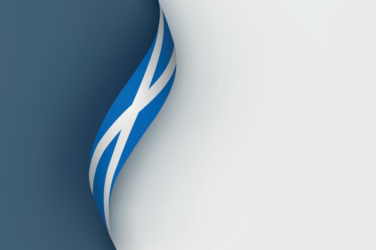 Scotland flag on Waving ribbon vector